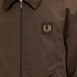 FRED PERRY J6522 Q21 BURNT TOBACCO QUILTED ZIP THROUGH JACKET S
